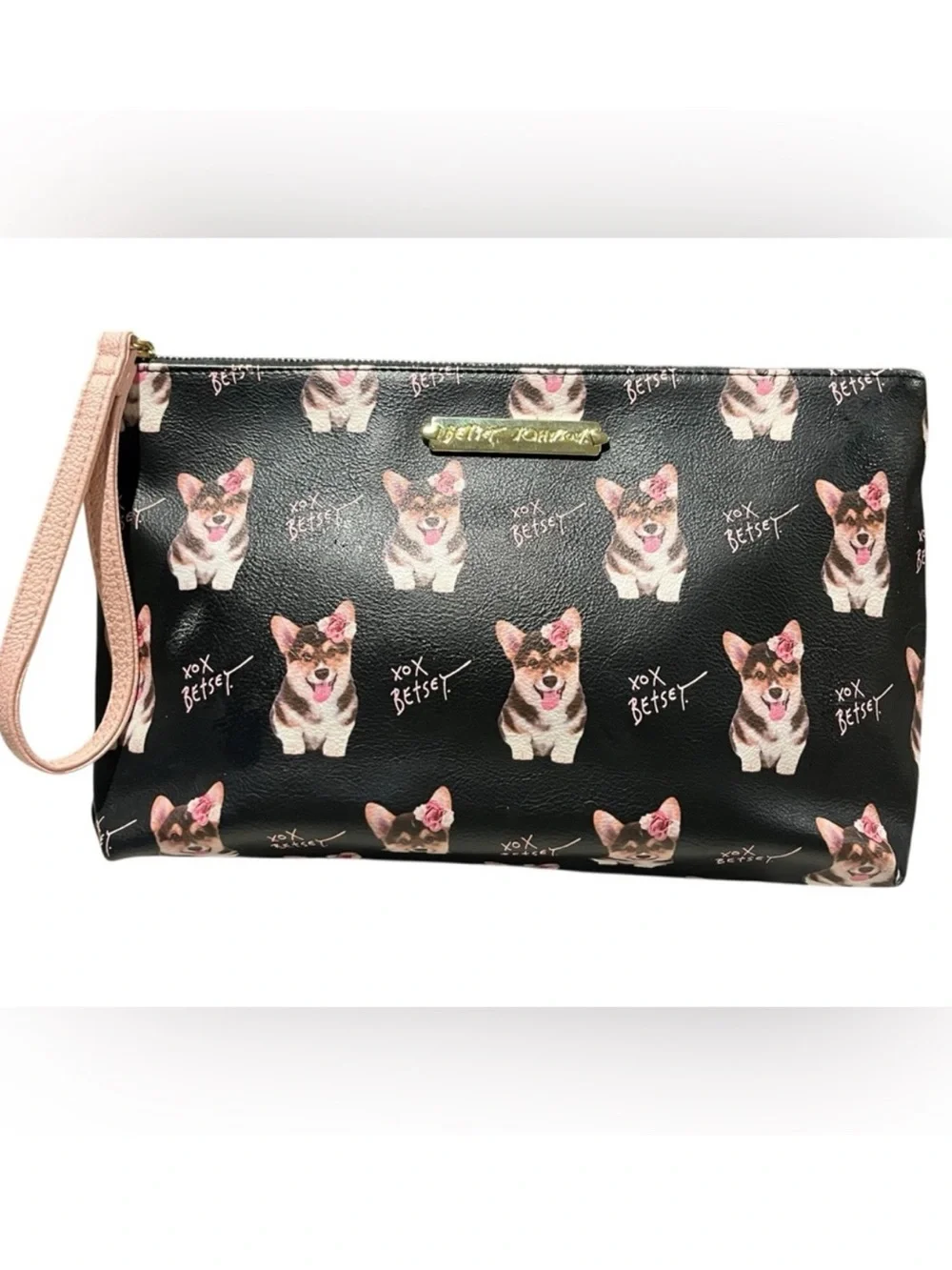 Betsey Johnson NWT corgi wristlet bag